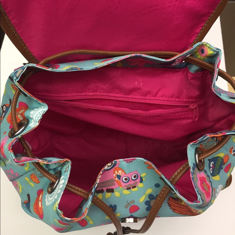 Lily Bloom Owl π¦Always Love β€οΈ You Backpack Teal - Picture 7 of 8